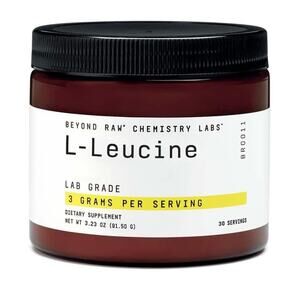 BEYOND RAW Chemistry Labs L-Leucine Powder | Fuels Muscles | 30 Servings
